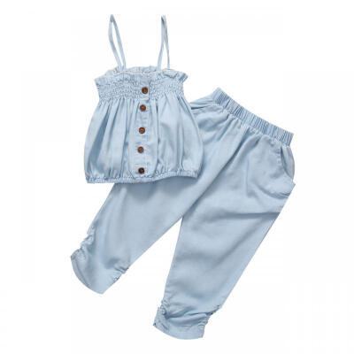 2pcs Sets Kids Baby Girls Fashion Clothes Denim Top T-shirt Pants Shorts Outfit Baby Summer Clothing
2pcs Sets Kids Baby Girls Fashion Clothes Denim Top T-shirt Pants Shorts Outfit Baby Summer Clothing
