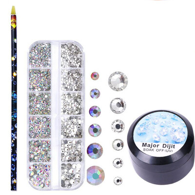 Major Dijit Nail Manicure Kit Nail Paste Diamond Transparent Rhinestone AB Flat Diamond Drill Pen Naail Ornament Set
Major Dijit Nail Manicure Kit Nail Paste Diamond Transparent Rhinestone AB Flat Diamond Drill Pen Naail Ornament Set