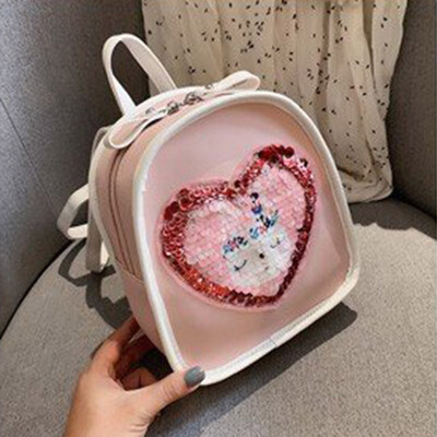 YCdeying Laser Sequins cartoon Bunny pu Material Backpack