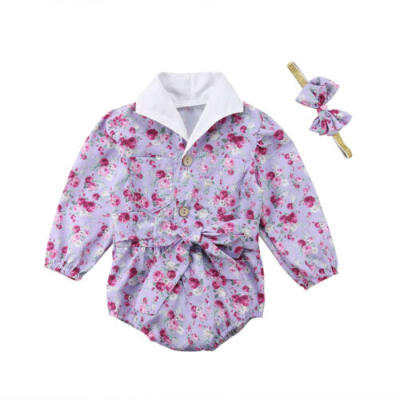 Newborn Baby Girl Floral Shirt Romper Jumpsuit BodysuitHeadband Outfits Clothes
Newborn Baby Girl Floral Shirt Romper Jumpsuit BodysuitHeadband Outfits Clothes