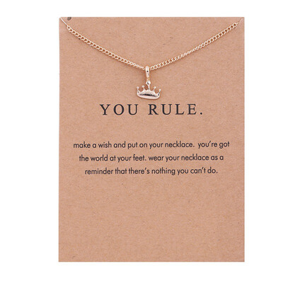New Gold-color Princess You Rule Crown Alloy Clavicle Bones Pendant Short Chocker Necklace
New Gold-color Princess You Rule Crown Alloy Clavicle Bones Pendant Short Chocker Necklace