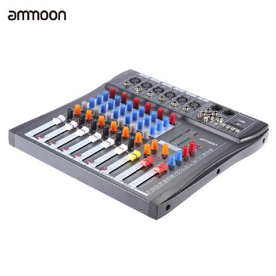 ammoon 60S-USB 6 Channels Mic Audio Mixer Mixing Console 3-band EQ USB XLR Input 48V Phantom Power with Power Adapter
ammoon 60S-USB 6 Channels Mic Audio Mixer Mixing Console 3-band EQ USB XLR Input 48V Phantom Power with Power Adapter