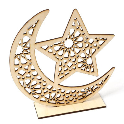Wooden Stand Sign Islam Eid Mubarak Ramadan Moon & Star DIY Art Craft Table Ornament Home Desktop Decoration
Wooden Stand Sign Islam Eid Mubarak Ramadan Moon & Star DIY Art Craft Table Ornament Home Desktop Decoration