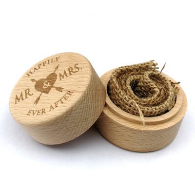 18 Styles Personalized Rustic Wedding Wood Ring Box Holder Custom Wedding Ring Bearer Gift Box Decoration Holder