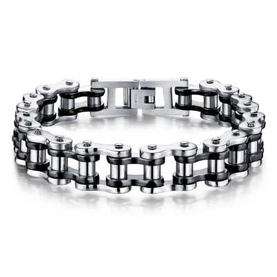 Korean Titanium Steel Mens Motorcycle Chain Bracelet 
Korean Titanium Steel Mens Motorcycle Chain Bracelet