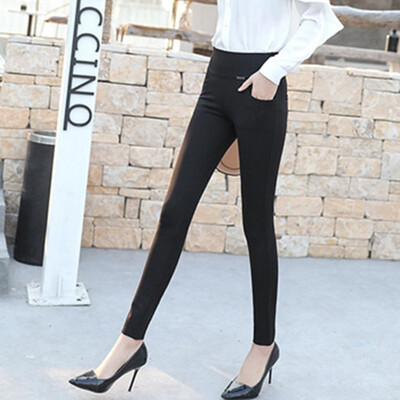 Women Flat Skinny Pencil Pants Ladies Elastic High Waist Pockets Trousers OL Style Work Pants
Women Flat Skinny Pencil Pants Ladies Elastic High Waist Pockets Trousers OL Style Work Pants