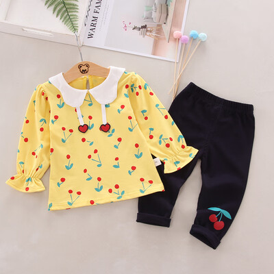 Autumn Baby Girls Floral Cherry Print Long Sleeve T-shirt Blouse Trousers Bottoms Casual Outfits 
Autumn Baby Girls Floral Cherry Print Long Sleeve T-shirt Blouse Trousers Bottoms Casual Outfits