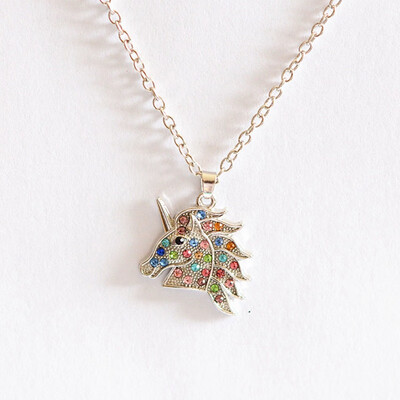 Rainbow Color Rhinestone Unicorn Pendant Best Gifts For Children Girls Necklace Funny
Rainbow Color Rhinestone Unicorn Pendant Best Gifts For Children Girls Necklace Funny