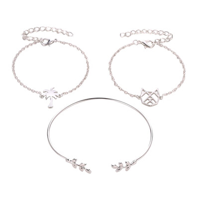 Alloy Women Fashion Jewelry Charm Leaf Cats Hand Chains Bracelets For Girls 
Alloy Women Fashion Jewelry Charm Leaf Cats Hand Chains Bracelets For Girls