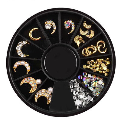 Toponeto 12 Kinds Star Moon Rivet Manicure Trays Sheet Metal Electroplating Nail Strips
Toponeto 12 Kinds Star Moon Rivet Manicure Trays Sheet Metal Electroplating Nail Strips