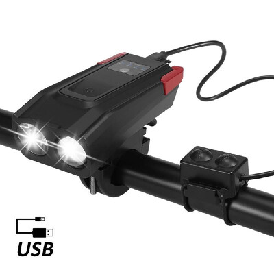 Bicycle Front Light USB Rechargeable Smart Induction Bike Headlight LED Lamp Flashlight with Horn 2000mAh4000mAh Battery
Bicycle Front Light USB Rechargeable Smart Induction Bike Headlight LED Lamp Flashlight with Horn 2000mAh4000mAh Battery