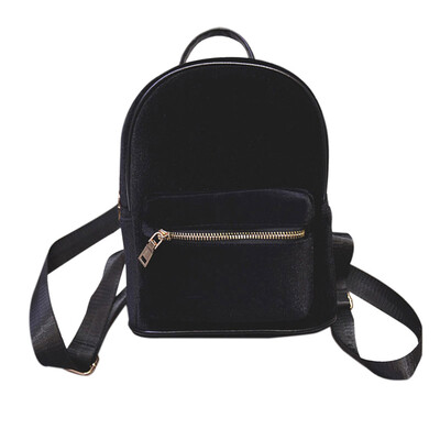Tailored Fashion Simple Backpack Soft Velvet Backpack Women Small Travel Backpack
