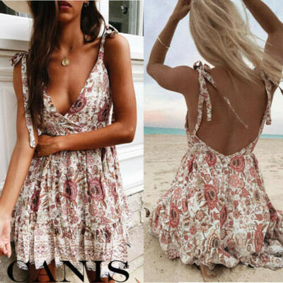 UK Women Sleeveless Wrap Boho Floral Mini Dress Ladies Summer Sundress Holiday
UK Women Sleeveless Wrap Boho Floral Mini Dress Ladies Summer Sundress Holiday