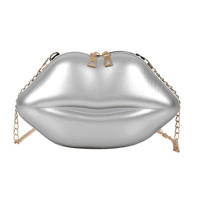 Lips Women PVC Handbags Chain Messenger Bags Shoulder Evening Party Clutch