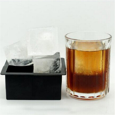 Silicone Giant Jumbo King Size Large Bar Ice Cube Square Tray Mold Jelly Mould
