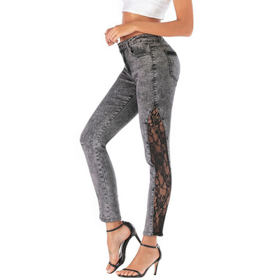 Tailored Fashion Women Lace Splice Button Zipper Pocket Trousers Jeans Casual Denim Pants
Tailored Fashion Women Lace Splice Button Zipper Pocket Trousers Jeans Casual Denim Pants