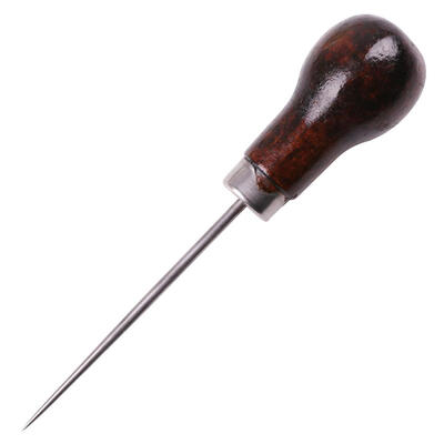 Wood Handle Hole Punch Awl Pin Leather Craft Stitch Shoes Repair Sew Tools