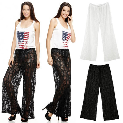 New Sexy Women Beach Trousers Hollow Out Drawstring Waist Wide Leg Casual Boho Loose Pants BlackWhite
New Sexy Women Beach Trousers Hollow Out Drawstring Waist Wide Leg Casual Boho Loose Pants BlackWhite