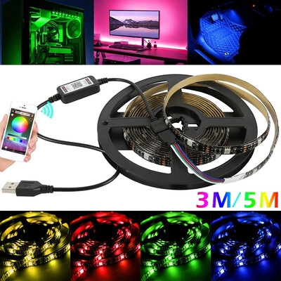 3M 5M 5050 LED Strip Light TV Backlight Home Bar Decoration Bluetooth Controller Light Strip
3M 5M 5050 LED Strip Light TV Backlight Home Bar Decoration Bluetooth Controller Light Strip