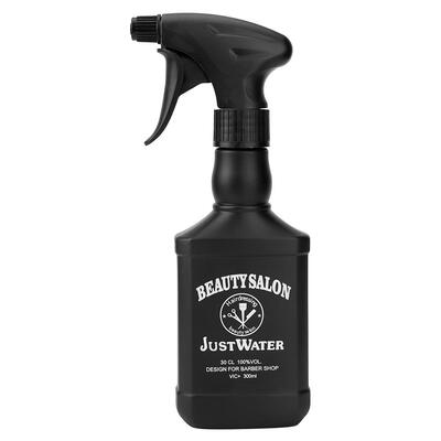 1pc Matte Black Plastic Spray Bottle Durable Rotary Watering Can Salon Tool