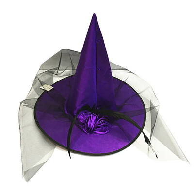 Halloween Party Cos Props Portable Adult Ball Striking Mesh Witch Hat With Feather Rose Cos props witch hat
Halloween Party Cos Props Portable Adult Ball Striking Mesh Witch Hat With Feather Rose Cos props witch hat