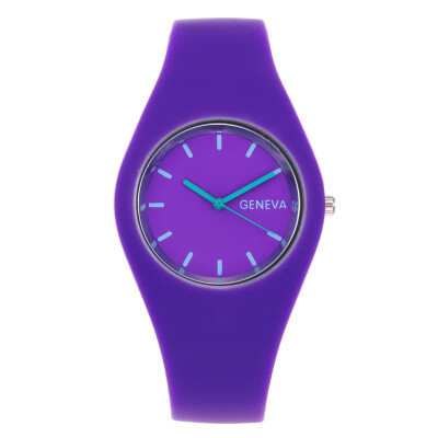 Geneva watch thin section jelly watch sports watch candy color silicone hand strap hot sale
Geneva watch thin section jelly watch sports watch candy color silicone hand strap hot sale