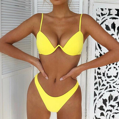 Fashion Women Solid Color Push-up Padded Bra Bandage Bikini Set Swimsuit Swimwear Bathing
Fashion Women Solid Color Push-up Padded Bra Bandage Bikini Set Swimsuit Swimwear Bathing