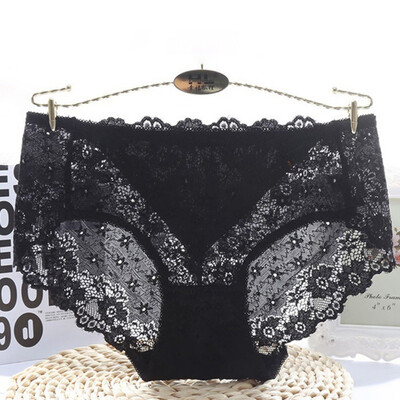 Fashion Sexy Lace Panties Feminine Solid Color Soft Breathable Underwear Translucent Seamless Mid Waist Briefs
Fashion Sexy Lace Panties Feminine Solid Color Soft Breathable Underwear Translucent Seamless Mid Waist Briefs