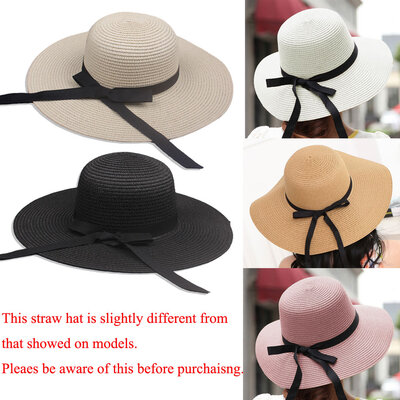 New Elegant Women Straw Sun Hat Bowknot Wide Large Brim Foldable Casual Summer Holiday Cap
New Elegant Women Straw Sun Hat Bowknot Wide Large Brim Foldable Casual Summer Holiday Cap