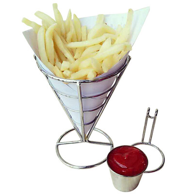 Gobestart Chip Stand Holder French Fry Fries Bowl Black Metal Wire Kitchen Metal Fry Stand
Gobestart Chip Stand Holder French Fry Fries Bowl Black Metal Wire Kitchen Metal Fry Stand