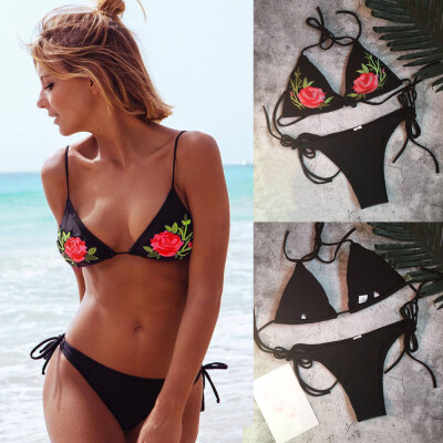 Roseonmyhand Women Sexy Bikini Floral Embroidery Push-Up Padded Swimwear Swimsuit Beachwear
Roseonmyhand Women Sexy Bikini Floral Embroidery Push-Up Padded Swimwear Swimsuit Beachwear