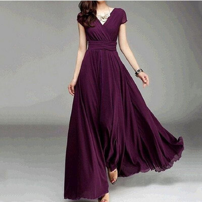 Cross-border AliExpress Amazon Explosion V-neck Short Sleeve Bohemian Chiffon Waist Dress Plus Wine
Cross-border AliExpress Amazon Explosion V-neck Short Sleeve Bohemian Chiffon Waist Dress Plus Wine
