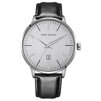 MINI FOCUS Quartz Casual Men Fashion Leather Casual Business Wrist Watch
