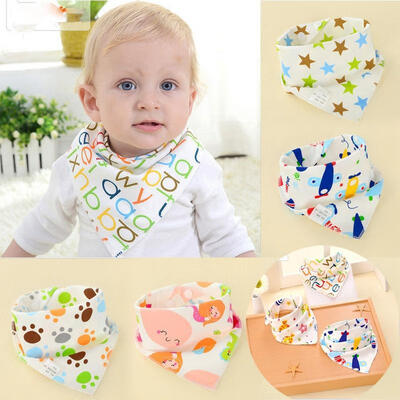 1Pcs Baby Kids Soft Gauze Cotton Feeding Saliva Towel Bibs Toddler Triangle Bandana