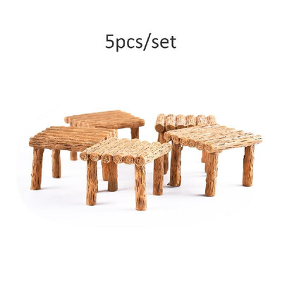 5 pairsset Mini Cute Wood Chair Table Fairy Garden Resin DIY Craft Ornaments Miniature Landscape Model Home Decoration Photograph
5 pairsset Mini Cute Wood Chair Table Fairy Garden Resin DIY Craft Ornaments Miniature Landscape Model Home Decoration Photograph
