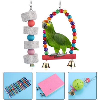 Greensen 5pcs Bird Parrot Toys Hanging Bell Pet Bird Cage Hammock Swing Toy Hanging Toy Bite Toy
Greensen 5pcs Bird Parrot Toys Hanging Bell Pet Bird Cage Hammock Swing Toy Hanging Toy Bite Toy