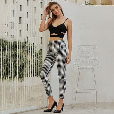 New Sexy Women Skinny Pants Plaid Print High Waist Stretch Comfy Pants Casual Slim Trousers Black
New Sexy Women Skinny Pants Plaid Print High Waist Stretch Comfy Pants Casual Slim Trousers Black