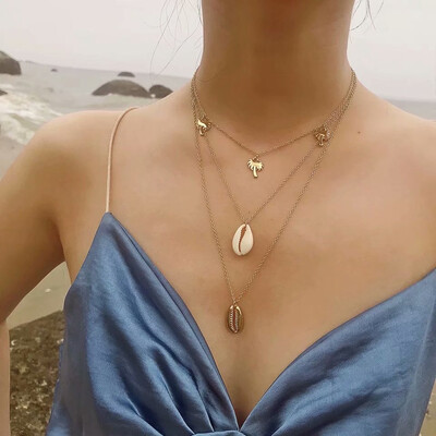 Multi layer Gold Long Necklace Set Rhinestone Stars Shell Pendant&Necklaces For Women Choker Necklaces Party Bohemia Jewelry
Multi layer Gold Long Necklace Set Rhinestone Stars Shell Pendant&Necklaces For Women Choker Necklaces Party Bohemia Jewelry