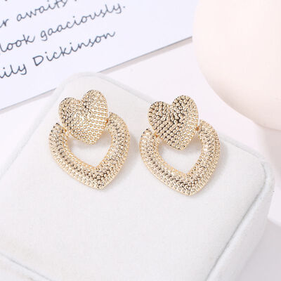 Women Ethnic Style Retro Love Scrub Earrings Zinc Alloy Metal Retro Openwork Double Peach Wild Jewelry Earrings
Women Ethnic Style Retro Love Scrub Earrings Zinc Alloy Metal Retro Openwork Double Peach Wild Jewelry Earrings