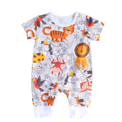 Summer Baby Boy Girl Casual Cartoon Animal Print One-Pieces Romper Infant Short Sleeve Playsuit Jumpsuit Costumes
Summer Baby Boy Girl Casual Cartoon Animal Print One-Pieces Romper Infant Short Sleeve Playsuit Jumpsuit Costumes