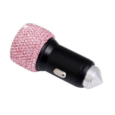 Car Charger Bling Diamond Dual USB Car Adapter Safety Hammer Handmade Rhinestones Crystal Car Decorations
Car Charger Bling Diamond Dual USB Car Adapter Safety Hammer Handmade Rhinestones Crystal Car Decorations