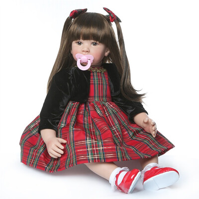 Ktaxon 24" Lovely Silicone Baby Doll Long-Haired Girl Wearing a Christmas Plaid Skirt
Ktaxon 24" Lovely Silicone Baby Doll Long-Haired Girl Wearing a Christmas Plaid Skirt