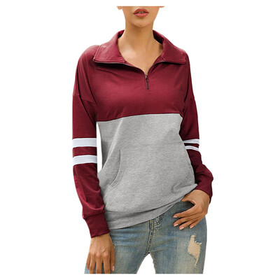 Toponeto Womens Long Sleeve Splcing Color Sweatshirt Pullover Tops Blouse Coat 
Toponeto Womens Long Sleeve Splcing Color Sweatshirt Pullover Tops Blouse Coat