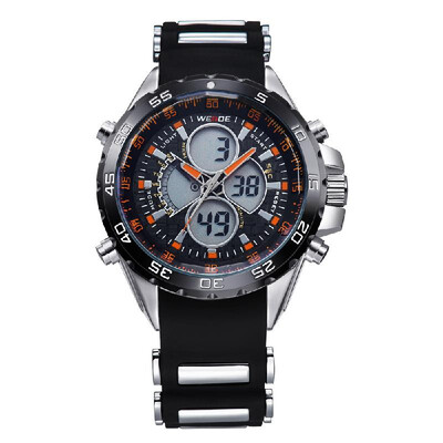 WEIDE WH1103 Dual Display Two Movement Quartz Digital Men Watch 3ATM Waterproof LCD Backlight Auto Date Day Week Alarm Stopwatch T
WEIDE WH1103 Dual Display Two Movement Quartz Digital Men Watch 3ATM Waterproof LCD Backlight Auto Date Day Week Alarm Stopwatch T