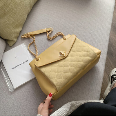 Bag woman large capacity rhombus single shoulder bag new 2019 Korean fashion simple chain bag 
Bag woman large capacity rhombus single shoulder bag new 2019 Korean fashion simple chain bag