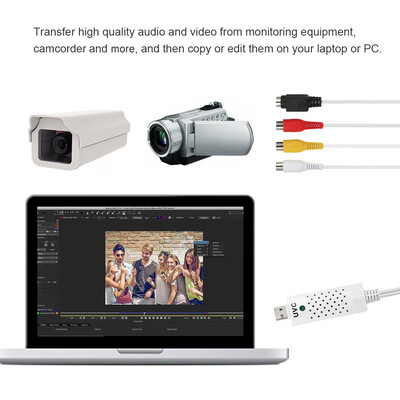 USB 20 Video Audio Capture Card HD Video Converter Adapter Edit Video for Camcorder DVD PC
USB 20 Video Audio Capture Card HD Video Converter Adapter Edit Video for Camcorder DVD PC