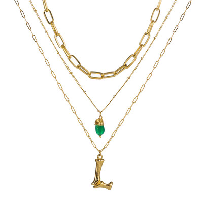 Tiny Green Stone Gold Color Initial Necklace Letter Necklace Statemant Necklaces Personalized Pendant For Women Girls Best Gift
Tiny Green Stone Gold Color Initial Necklace Letter Necklace Statemant Necklaces Personalized Pendant For Women Girls Best Gift