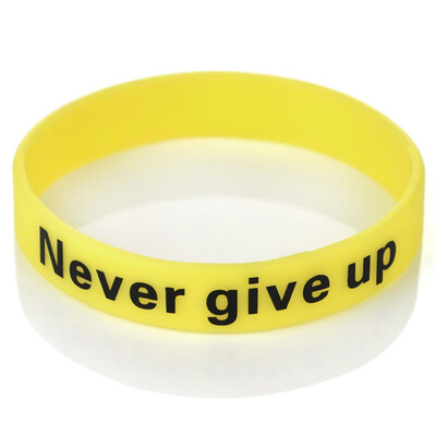 Fashion Unisex Never Give Up Letter Motivational Silicone Bracelets Rubber Band Sports Wristbands Inspirational Bracelets
Fashion Unisex Never Give Up Letter Motivational Silicone Bracelets Rubber Band Sports Wristbands Inspirational Bracelets