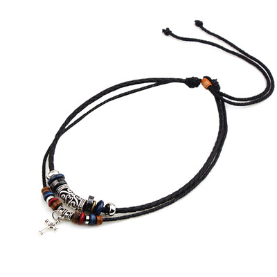 Retro religion cross beaded necklace adjustable double root braided leather cord necklace jewelry punk collier for man
Retro religion cross beaded necklace adjustable double root braided leather cord necklace jewelry punk collier for man