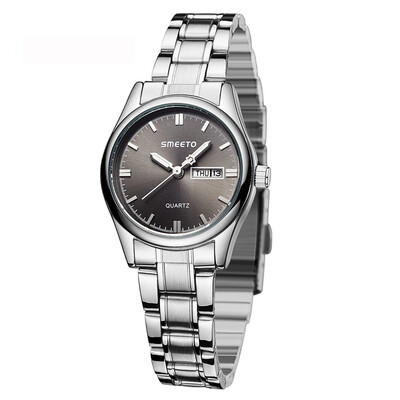 RM Fashion Trend Womens Watch Calendar Monochrome Dial Steel Belt Quartz Watch